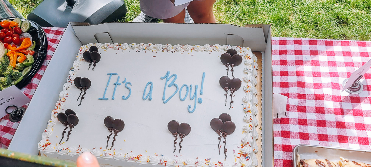 it's a boy sheet cake