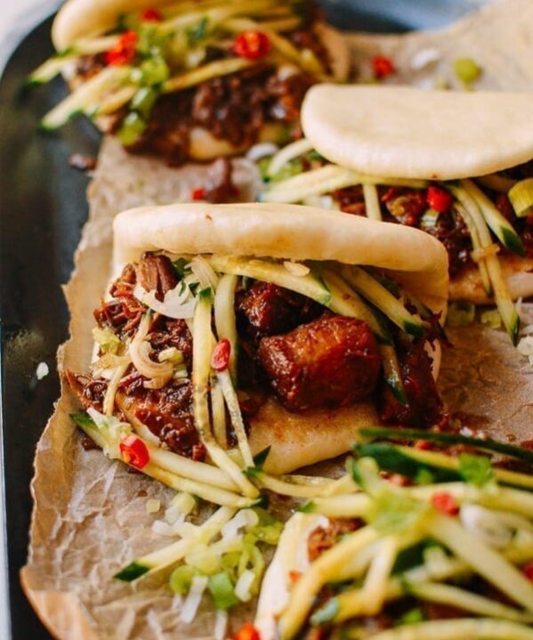 Instant Pot Braised Pork Buns, by thewoksoflife.com