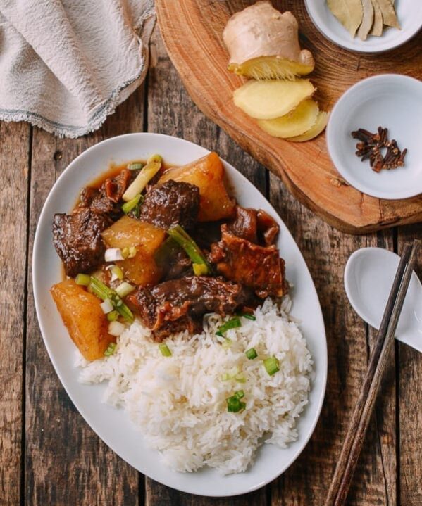 Cantonese Instant Pot Braised Beef with Radish, by thewoksoflife.com