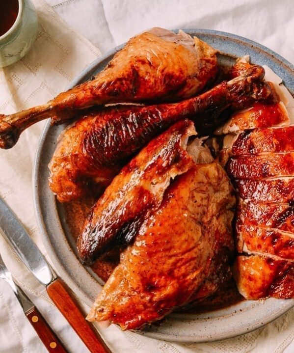 Honey Glazed Cantonese Turkey, by thewoksoflife.com