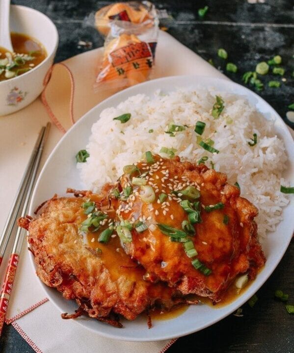 Chicken Egg Foo Young, by thewoksoflife.com