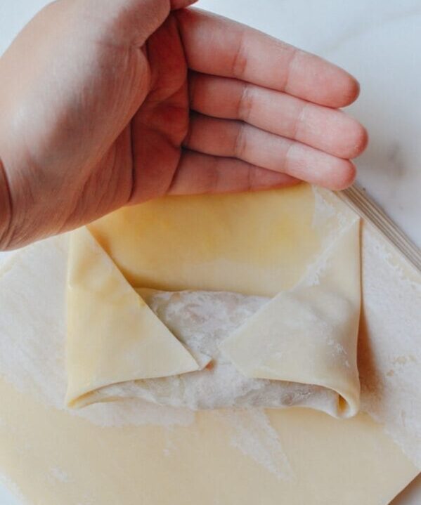 How to Wrap Egg Rolls, by thewoksoflife.com