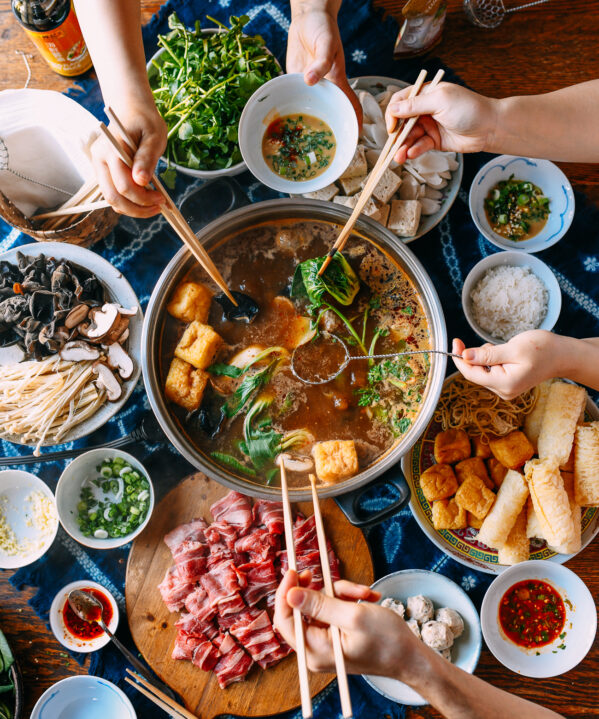 Enjoying Chinese Hot Pot at Home