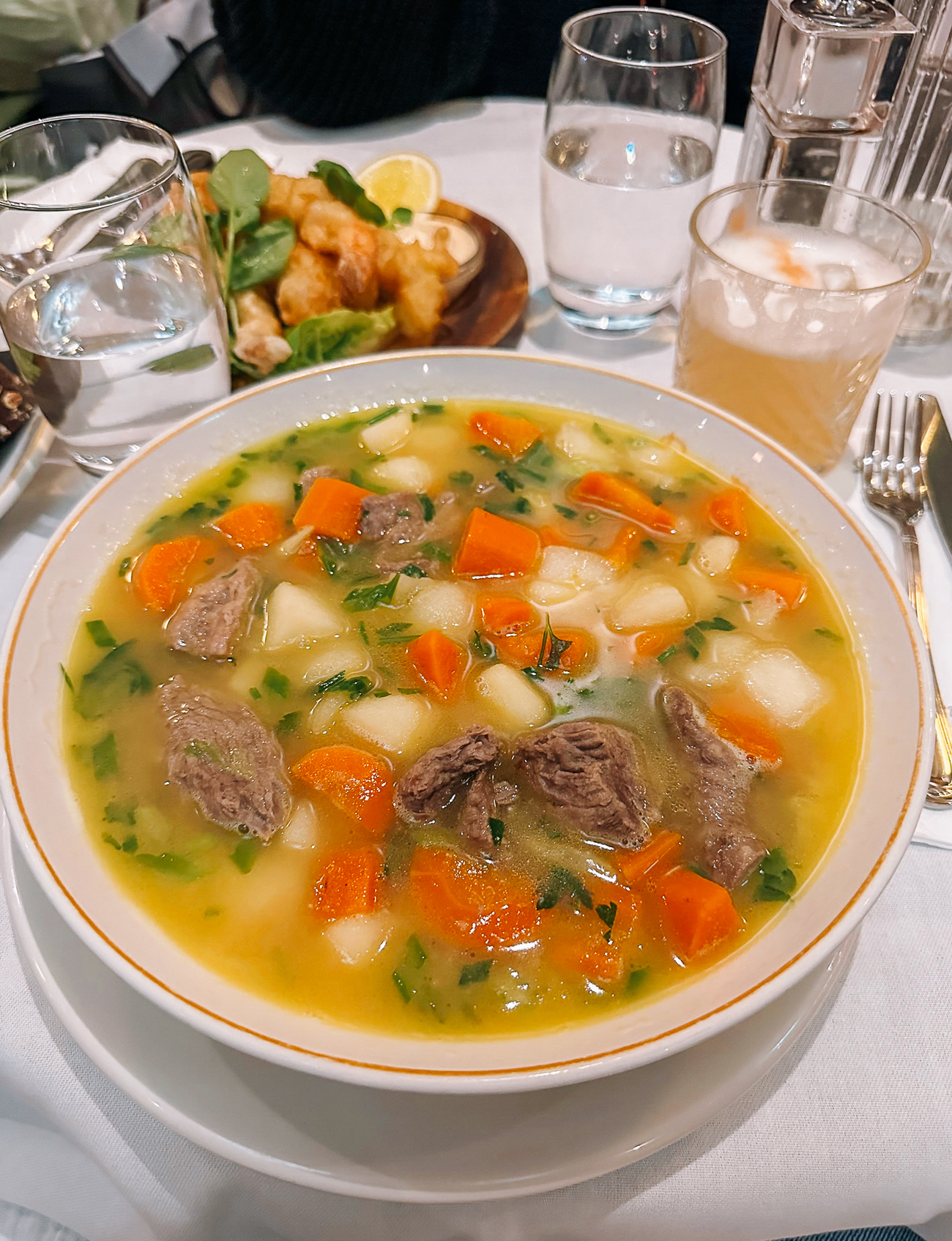 Lamb Stew at Davy Byrnes restaurant in Dublin