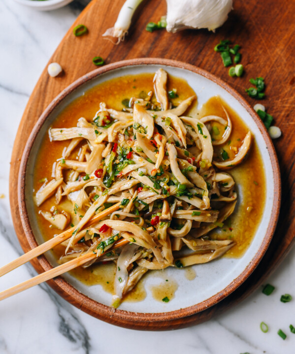 Spicy King Oyster Mushroom Salad