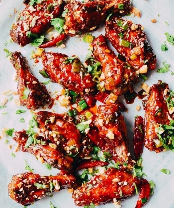 Kung Pao Chicken Wings, by thewoksoflife.com