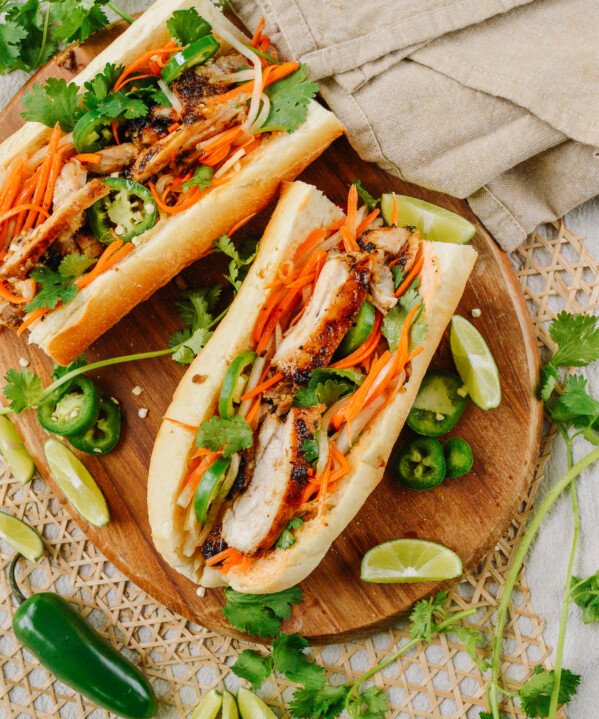 Lemongrass Chicken Banh Mi Sandwiches