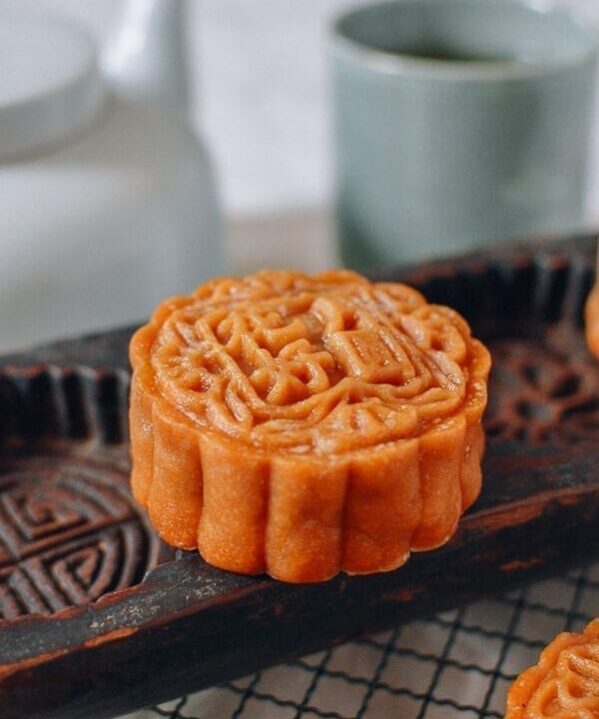 Lotus Mooncakes with Salted Egg Yolks, by thewoksoflife.com