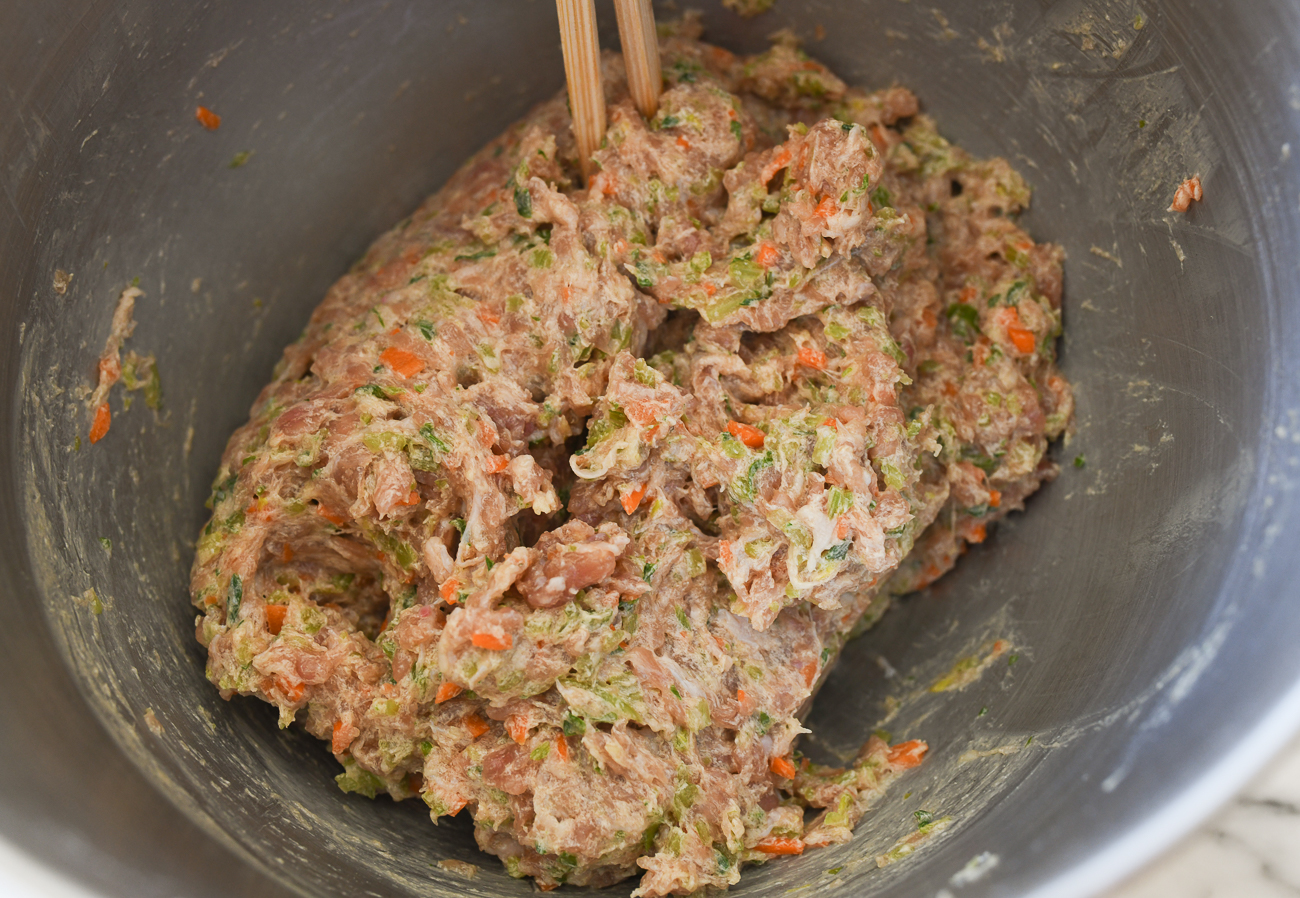 Pork and celery dumpling filling