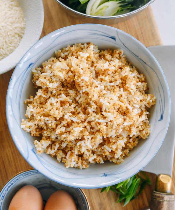 Cooked quinoa rice blend