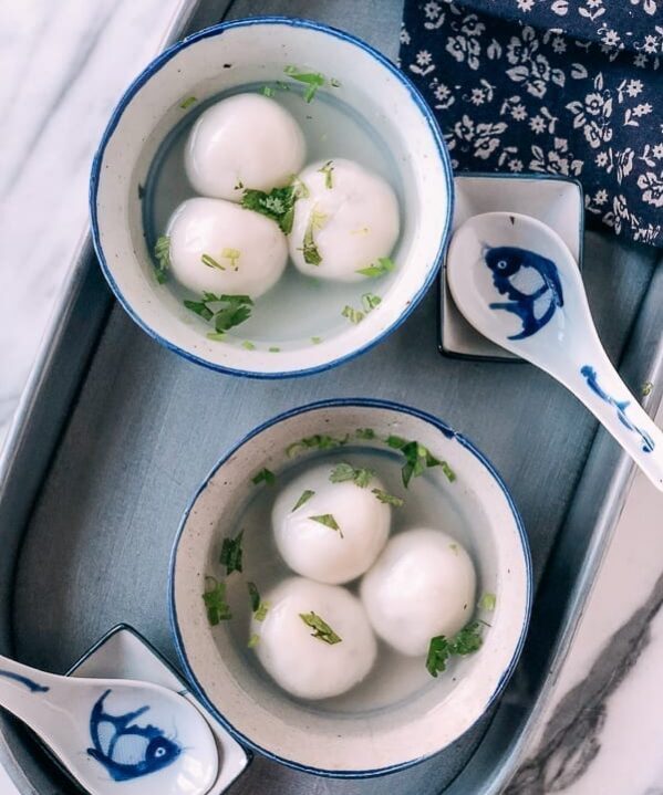 Savory Tang Yuan, by thewoksoflife.com