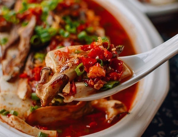 Steamed Tofu with Salted Chilies