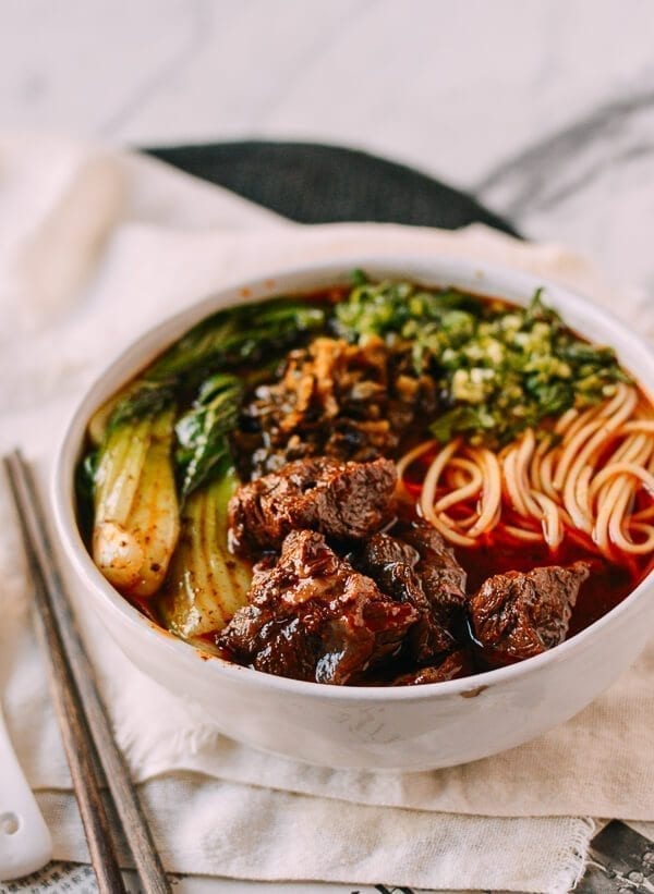 Taiwanese Beef Noodle Soup (Instant Pot), by thewoksoflife.com