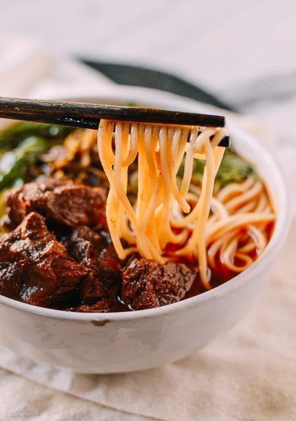 Taiwanese Beef Noodle Soup (Instant Pot), by thewoksoflife.com