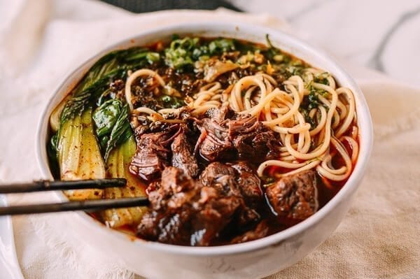 Taiwanese Beef Noodle Soup (Instant Pot), by thewoksoflife.com