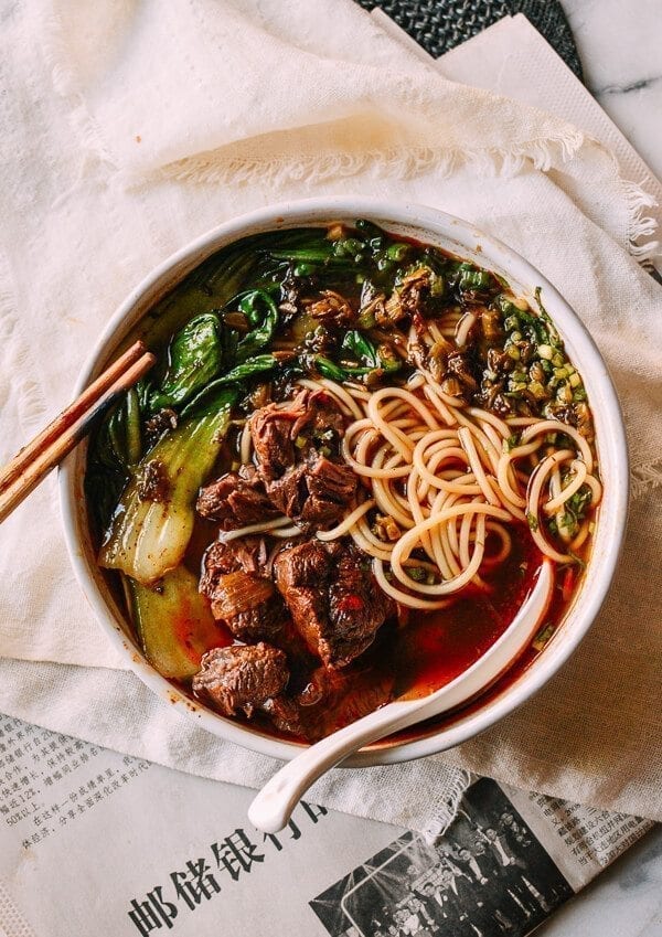 Taiwanese Beef Noodle Soup (Instant Pot), by thewoksoflife.com