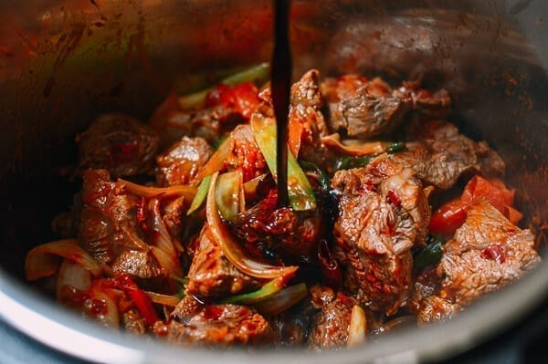 Taiwanese Beef Noodle Soup (Instant Pot), by thewoksoflife.com