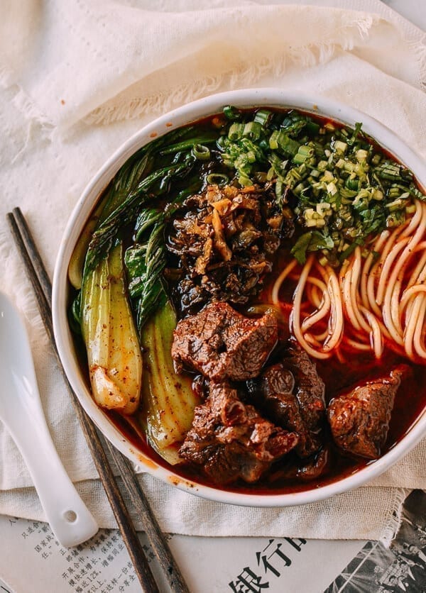 Taiwanese Beef Noodle Soup (Instant Pot), by thewoksoflife.com