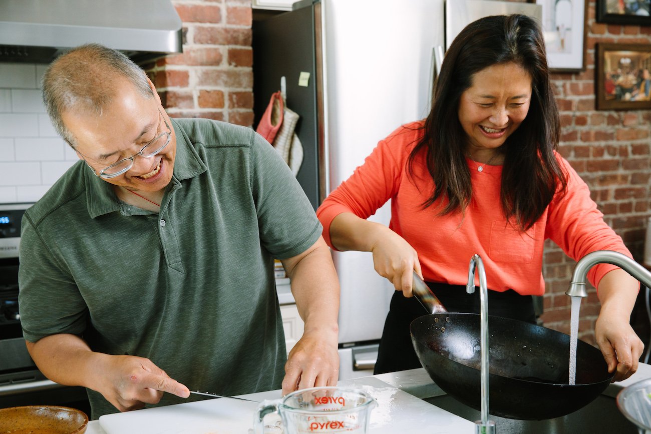 Bill and Judy in the kitchen