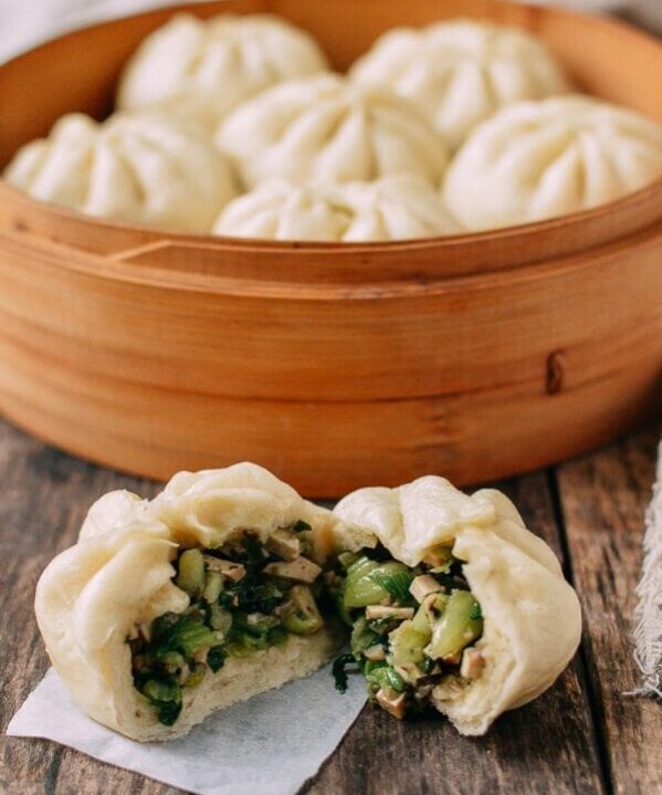 Steamed Vegetable Buns, by thewoksoflife.com