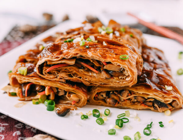 Chinese Vegetarian Duck with vegetable filling