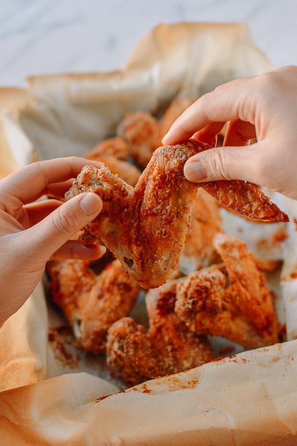 Crispy Baked Chicken Wings with White Pepper, thewoksoflife.com